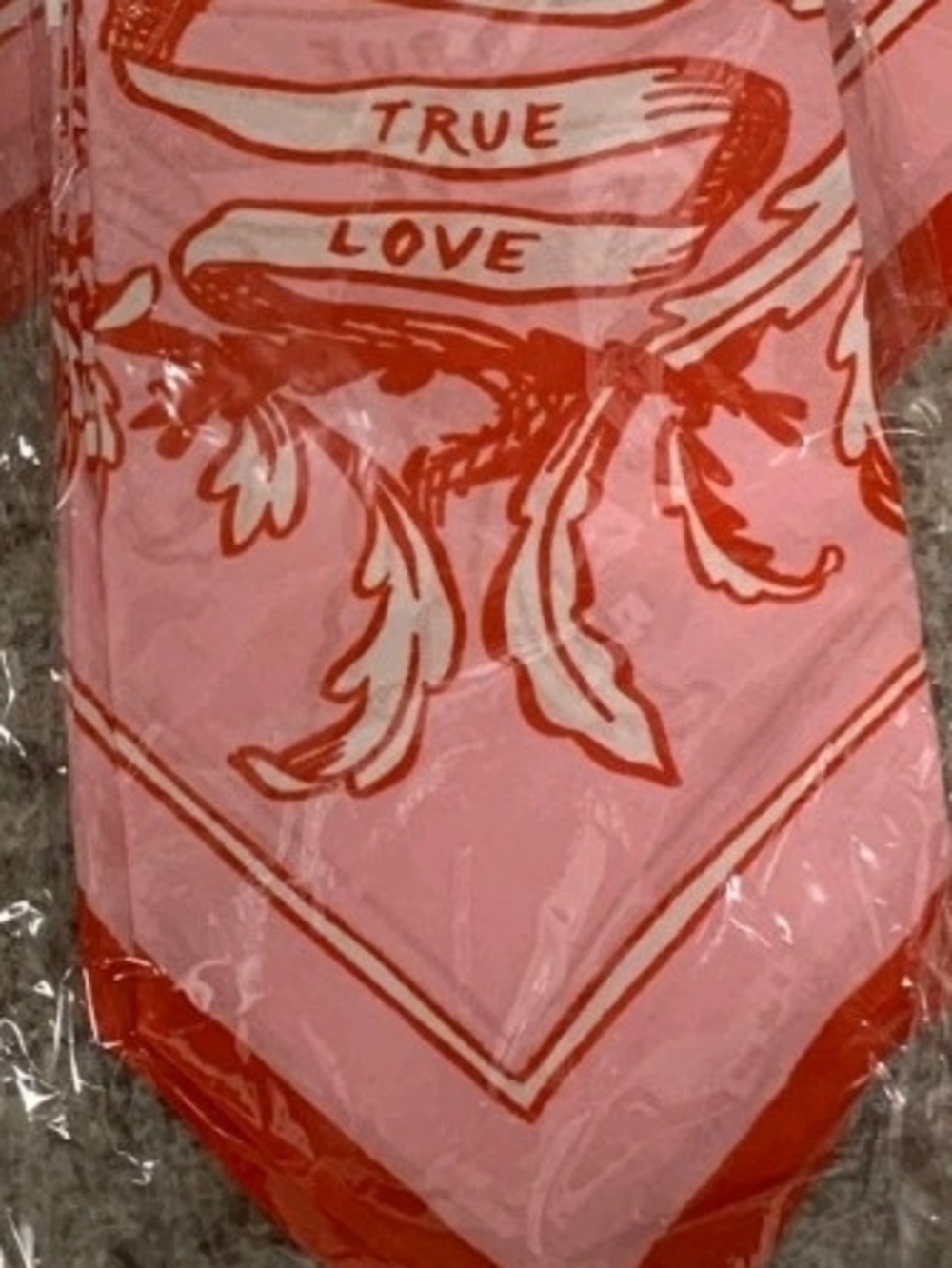 Molly Hatch Pink and Red 'True Love' Decorative Scarf